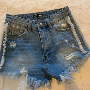 High Rise Destroyed Shorts